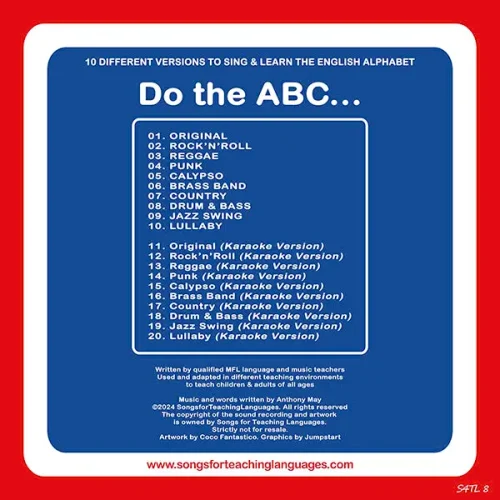 Do the ABC... Sing & Learn The English Alphabet back cover