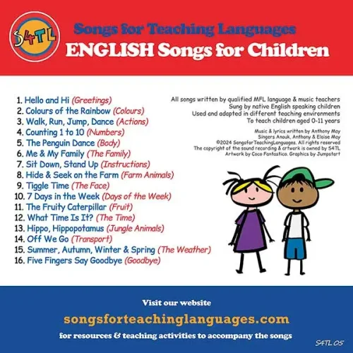 s4tl English songs for children back cover
