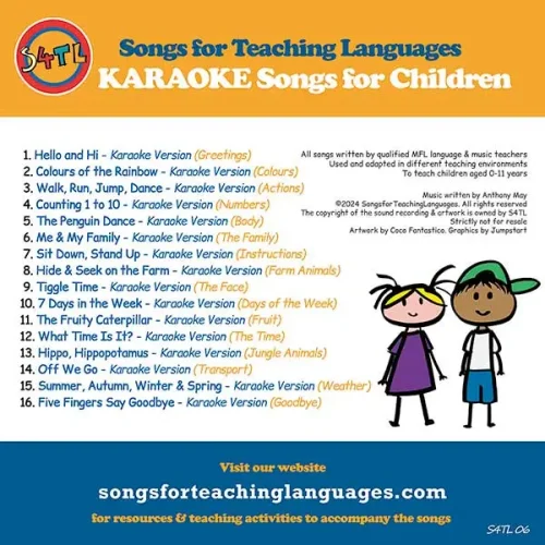 s4tl karaoke songs for children back cover