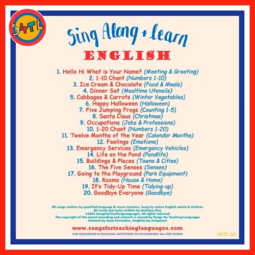 s4tl sing along & learn English back cover